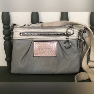 Coach | Poppy Grey Leather Crossbody Bag